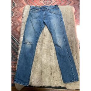 Gap Mens Slim Distressed Medium Wash Jeans 32x34